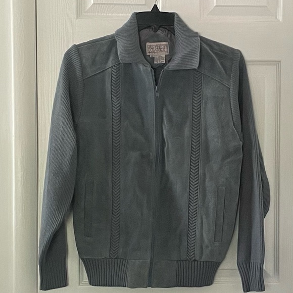 Blue leather jacket (men’s) - Picture 2 of 5